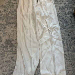 J. Crew White Wide-Leg Pants